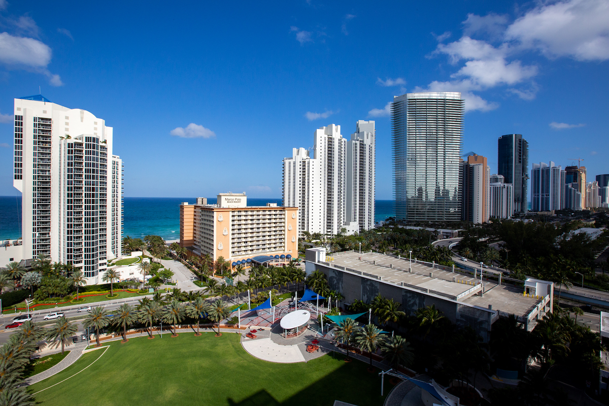 Aerial view of Heritage Park in Sunny Isles Beach.
