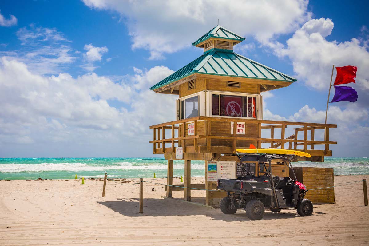 Lifeguard Tower on the Beach