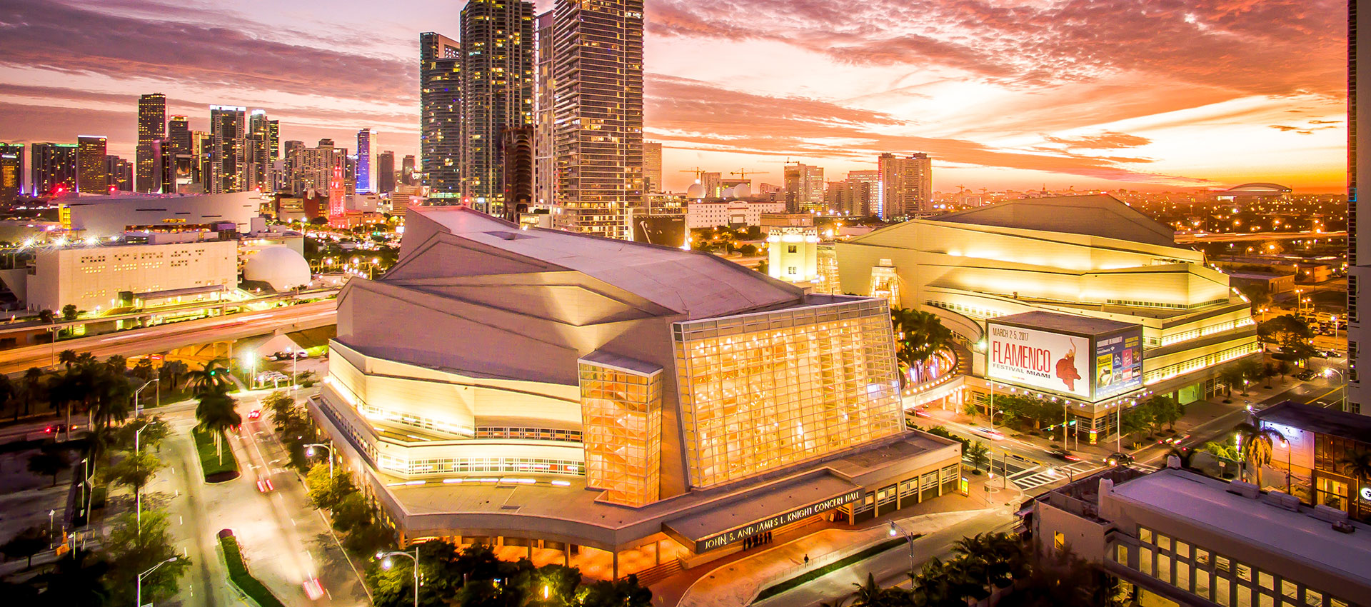 Adrienne Arsht Center for the Performing arts Buildings aerial view
