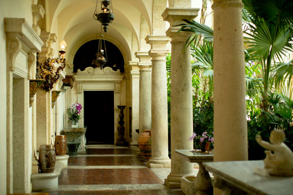 Vizcaya Museum and Gardens Hallway Cloisters