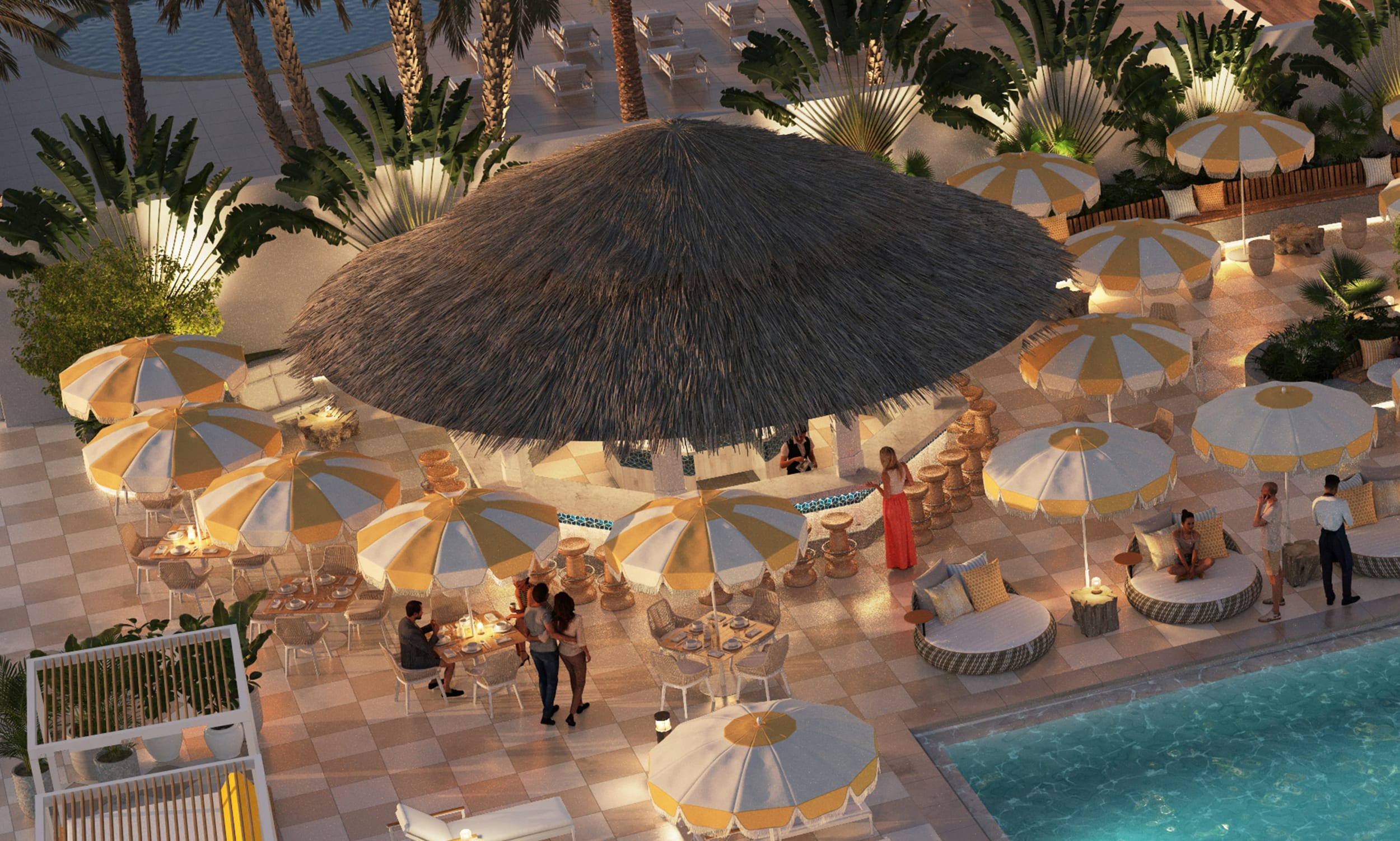 Coconuts bar and grill poolside at Newport Beachside Hotel & Resort