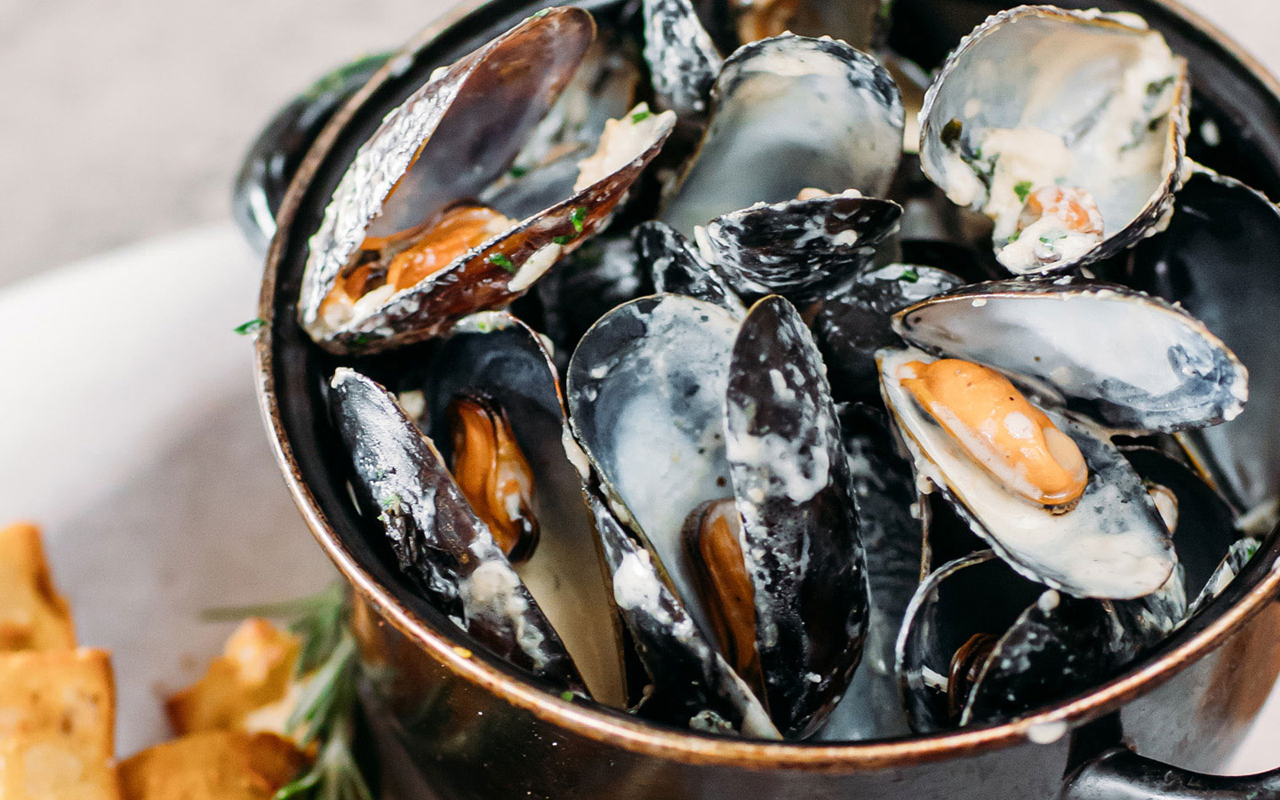 Family Fresh Cafe's plate of mussels